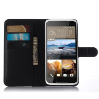 Кожен калъф тефтер стойка и клипс за HTC Desire 828 / Desire 828 DUAL черен